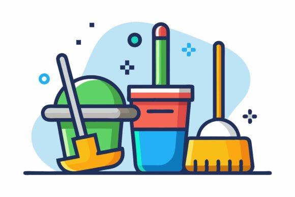 A Set for Cleaning: AI EPS Icons for Modern Creatives