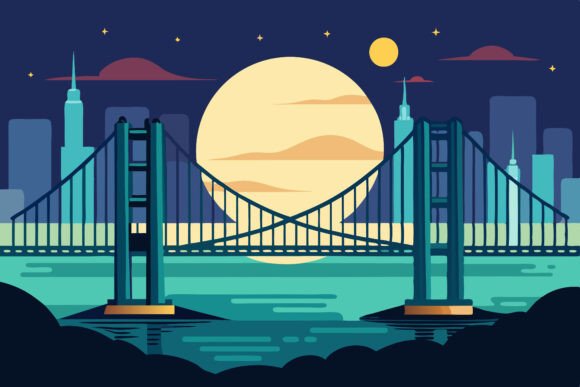 Bridge over the Moon: Dreamlike Illustrations for Creators