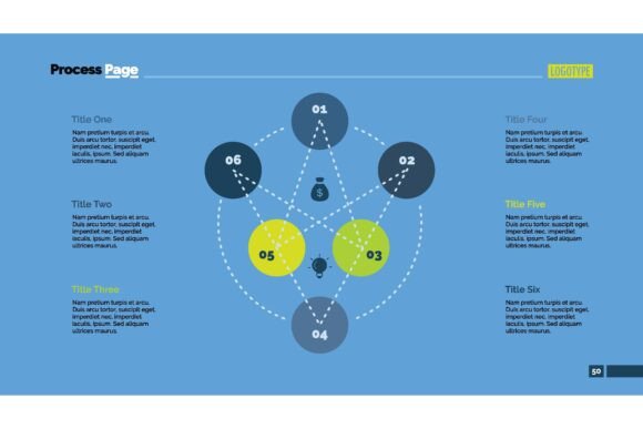 Bringing Hidden Patterns to Light with the Six Elements Flowchart Slide Template B