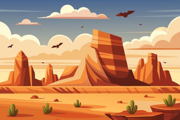 Colored Desert Landscape: A Modern Visual Asset for Designers and Storytellers