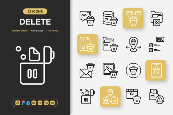 Delete Icons: Minimalist Design for Every Project