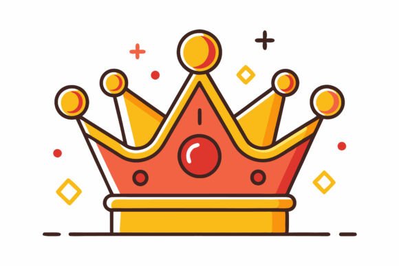 Golden Crown Patch: Versatile AI EPS Illustrations for Designers