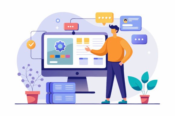 Group of People Promoting Products: AI EPS Illustrations