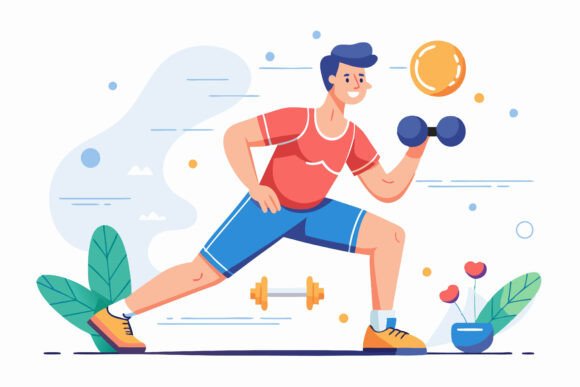 Happy Senior Couple Working Out – AI EPS Collection