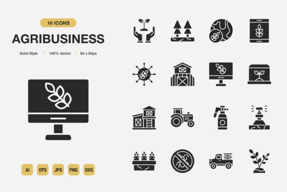 How Agribusiness Solid Icons Bring Clarity to Every Corner of Your Project