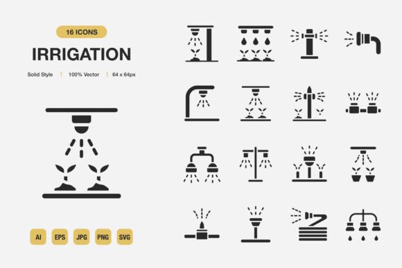 Irrigation Solid Icons That Actually Make Sense for Your Design Workflow
