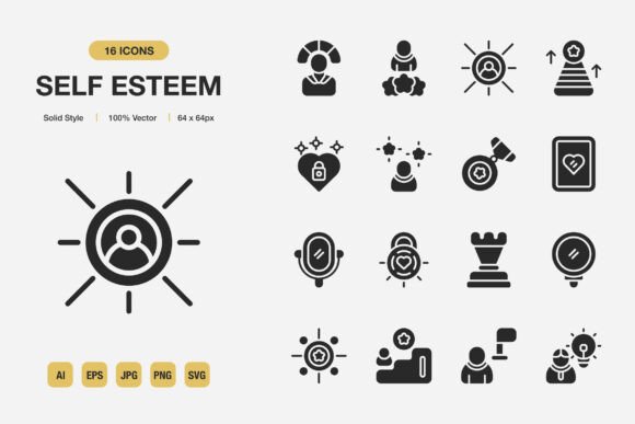 Self Esteem Solid Icons: A Practical Asset for Modern Visual Communication