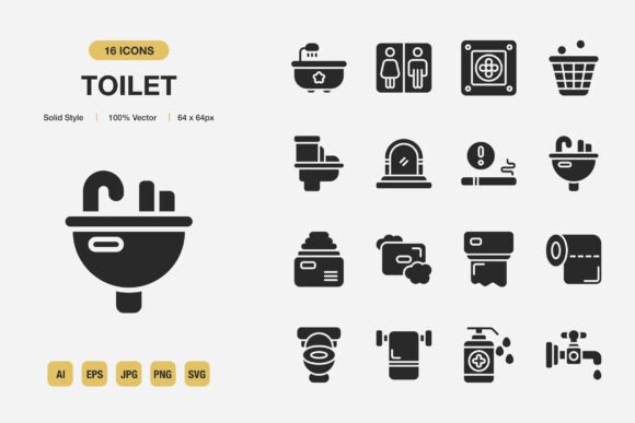 Toilet Solid Icons: Strategic Asset for Clearer Visual Communication