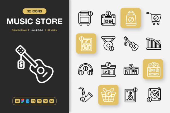 When Visual Identity Shapes a Music Store: How High-Quality Icons Transform Digital and Print Projects
